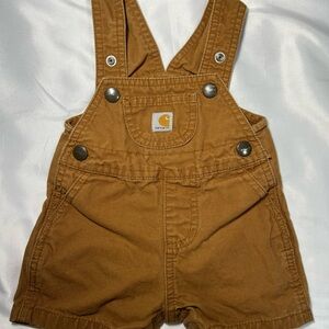 Carhartt Baby Tan Duck Canvas Shortalls Overalls 3M Unisex Cotton